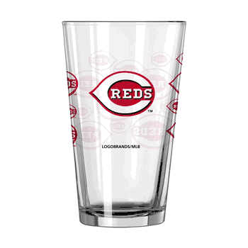 Cincinnati Reds 16oz Scatter Pint Glass