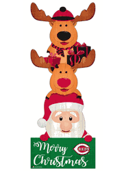 Cincinnati Reds 31" Santa Stack Leaner