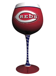 Cincinnati Reds Artisan Wine Glass