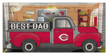 Cincinnati Reds Best Dad Truck 6x12 Sign