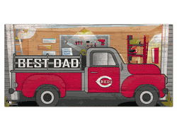 Cincinnati Reds Best Dad Truck 6x12 Sign