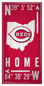 Cincinnati Reds Coordinate 6x12 Sign