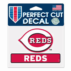 Cincinnati Reds Decal 4.5x5.75 Perfect Cut Color