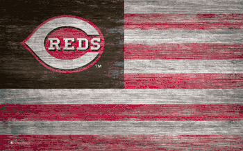 Cincinnati Reds Distressed Flag 11x19