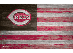 Cincinnati Reds Distressed Flag 11x19