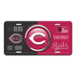 Cincinnati Reds Embossed Metal License Plate