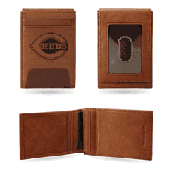 Cincinnati Reds Genuine Leather Front Pocket Wallet