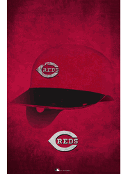 Cincinnati Reds Ghost Helmet 17x26