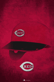 Cincinnati Reds Ghost Helmet 17x26