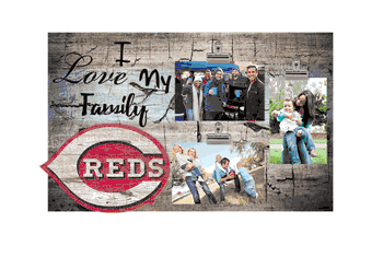 Cincinnati Reds I Love my Family Clip Frame