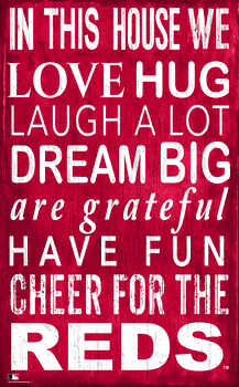 Cincinnati Reds In This House Sign