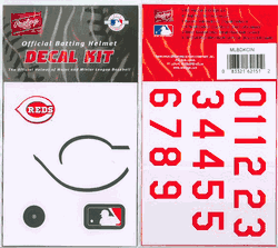 Cincinnati Reds Official Rawlings Authentic Batting Helmet Decal Kit