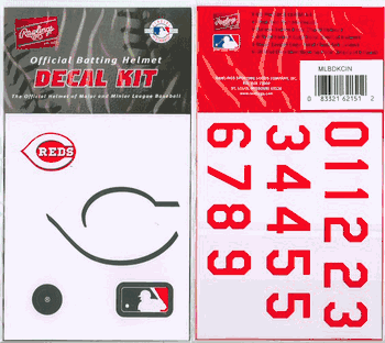 Cincinnati Reds Official Rawlings Authentic Batting Helmet Decal Kit