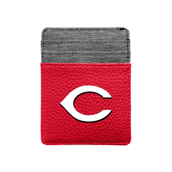 Cincinnati Reds Pebble Front Pocket Wallet Light Red