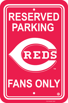 Cincinnati Reds Plastic Parking Sign