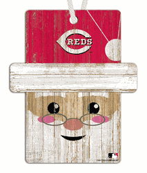 Cincinnati Reds Santa Ornament