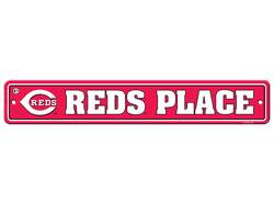 Cincinnati Reds Sign 4x24 Plastic Street Style CO