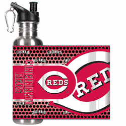 Cincinnati Reds Stainless Steel Water Bottle with Hi-Def Metallic Graphics