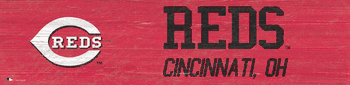 Cincinnati Reds Team Name 6x24 Sign