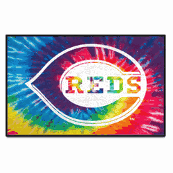 Cincinnati Reds Tie Dye Starter Mat Accent Rug - 19in. x 30in.