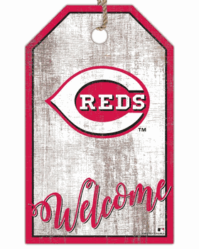 Cincinnati Reds Welcome Team Tag 11x19 Sign