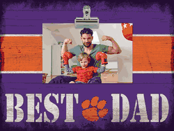 Clemson Tigers 10" x 8" Best Dad with Stripe Clip Frame