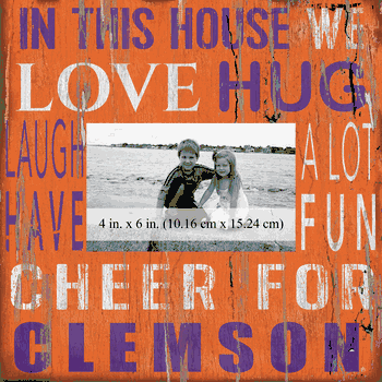 Clemson Tigers 10x10 In This House Frame