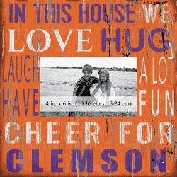 Clemson Tigers 10x10 In This House Frame