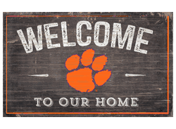 Clemson Tigers 11X19 Welcome to Our Home Sign
