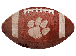 Clemson Tigers 12" Football Shaped Sign