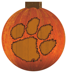 Clemson Tigers 12 in. Halloween Pumpkin Sign