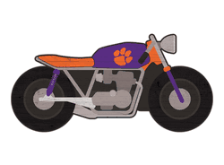 Clemson Tigers 12" Motorcycle Cutout Wood Sign