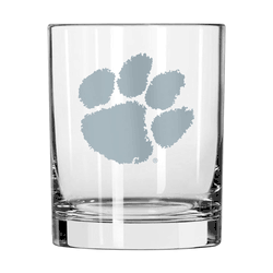Clemson Tigers 14oz Etch Rocks Glass