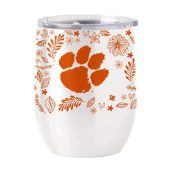 Clemson Tigers 16oz Botanical Stainless Curved Beverage