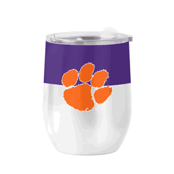 Clemson Tigers 16oz Colorblock Stainless Curved Beverage