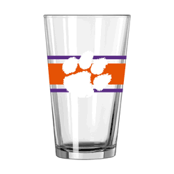 Clemson Tigers 16oz Stripe Pint Glass