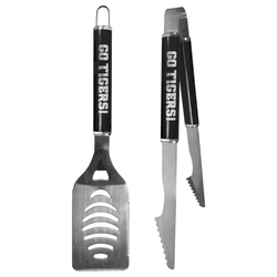 Clemson Tigers 2 pc Black Steel Tailgate BBQ Set