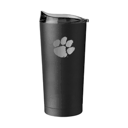Clemson Tigers 20oz Etch Black Powder Coat Tumbler