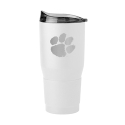 Clemson Tigers 30oz White Etch Powder Coat Tumbler