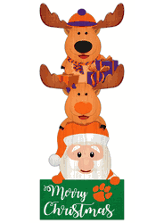Clemson Tigers 31" Santa Stack Leaner