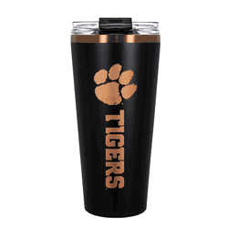 Clemson Tigers 32oz Black and Copper Big Slim with Straw
