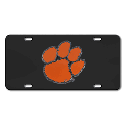 Clemson Tigers 3D Black License Plate