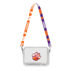 Clemson Tigers 3D Logo Clear Fanny Fan Purse