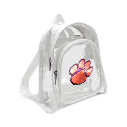 Clemson Tigers 3D Logo Clear Mini Backpack