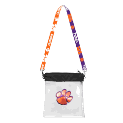 Clemson Tigers 3D Logo Clear Satchelette