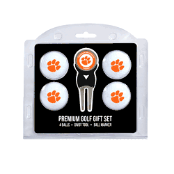 Clemson Tigers 4 Ball Gift Set + Divot Tool & Marker