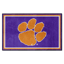 Clemson Tigers 4ft. x 6ft. Plush Area Rug, Purple