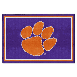 Clemson Tigers 5ft. x 8 ft. Plush Area Rug, Purple