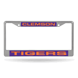 Clemson Tigers Alternate 12" x 6" Laser Cut Chrome Frame