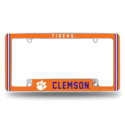 Clemson Tigers Alternate Design All Over Chrome Frame